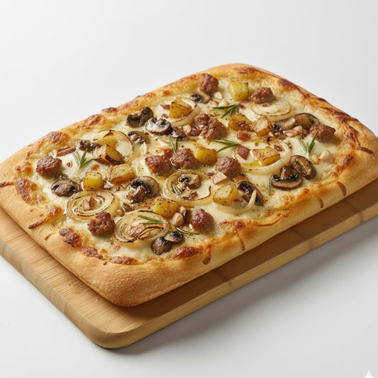 Sausage & Mushroom Hot Honey Pizza