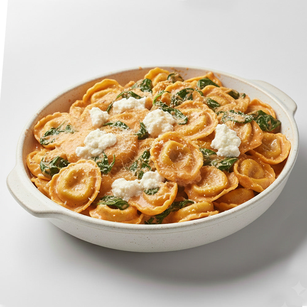 Tortelli & Spinach in Vodka Sauce