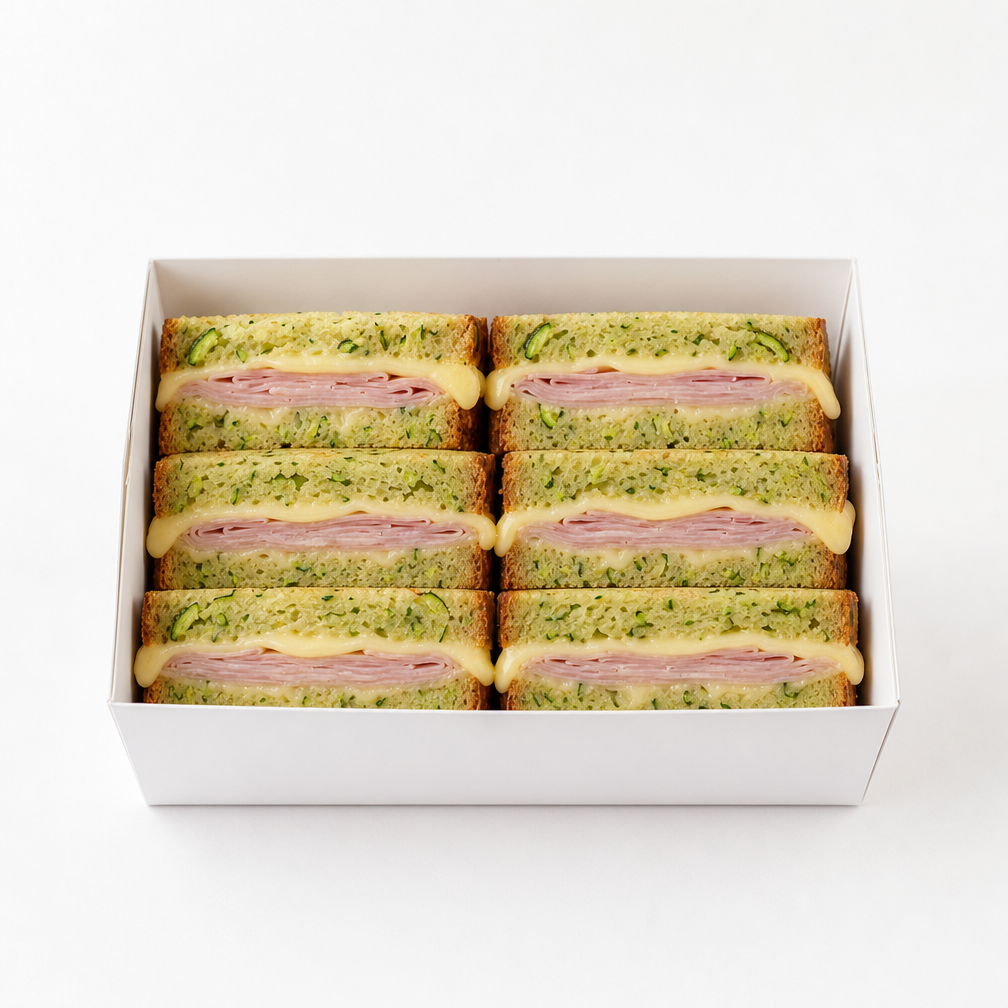 Ham and Gruyere on Zucchini Bread